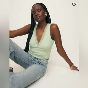 NWT Reformation Lea Knit Top